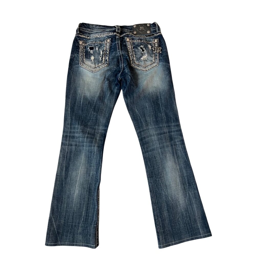 Women's Distressed Blue Jeans - Picture 9 of 9